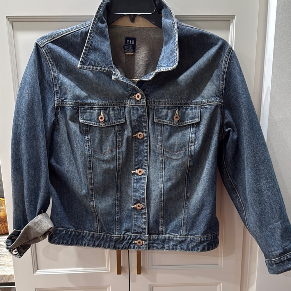 GAP Women's Blue Denim Jacket XL Classic